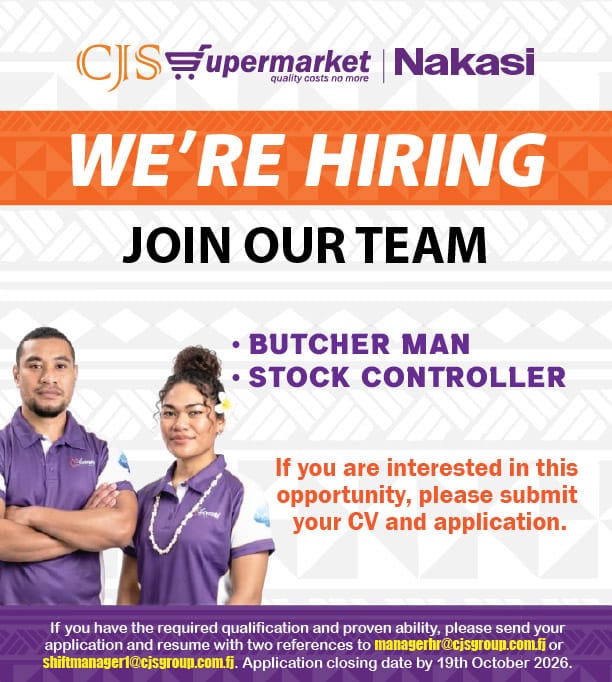 Butcher Man at Pacific Islands Jobs Banner