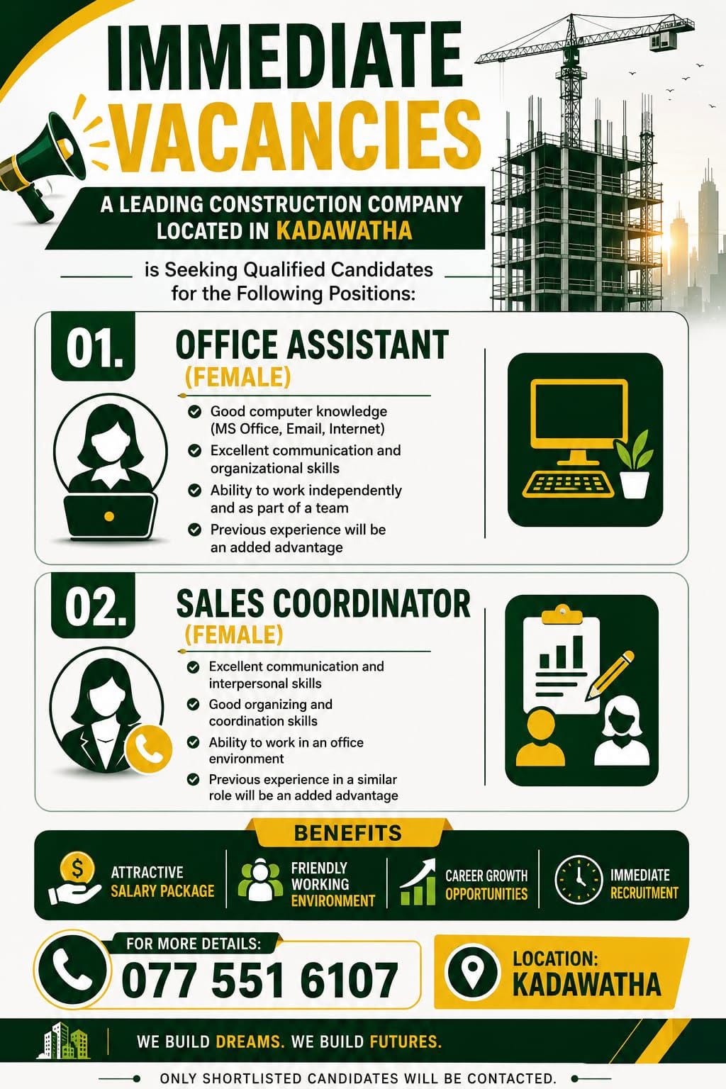 OFFICE ASSISTANT at SKILLPOTS SRI LANKA Banner