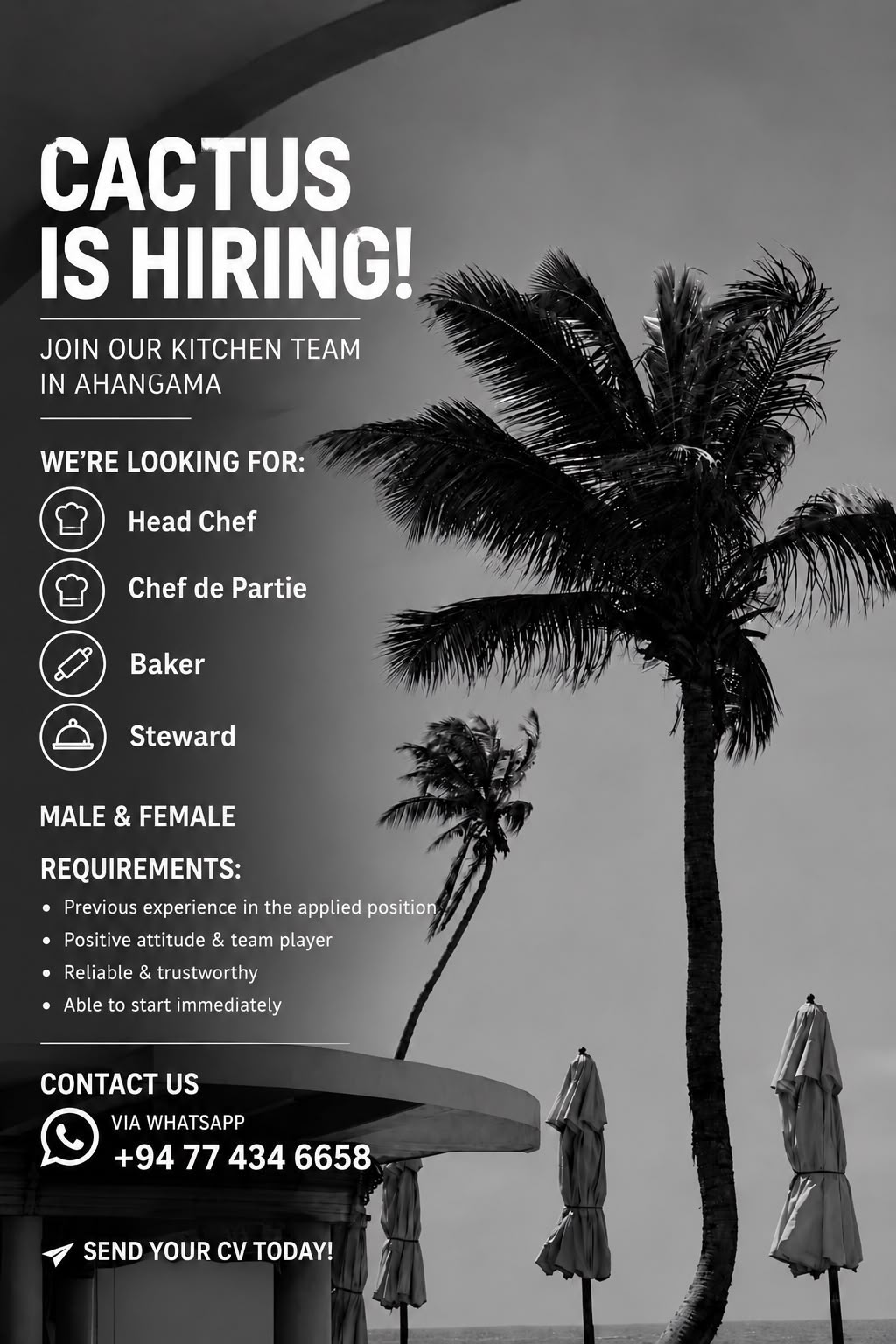 Chef de Partie at Cactus Banner