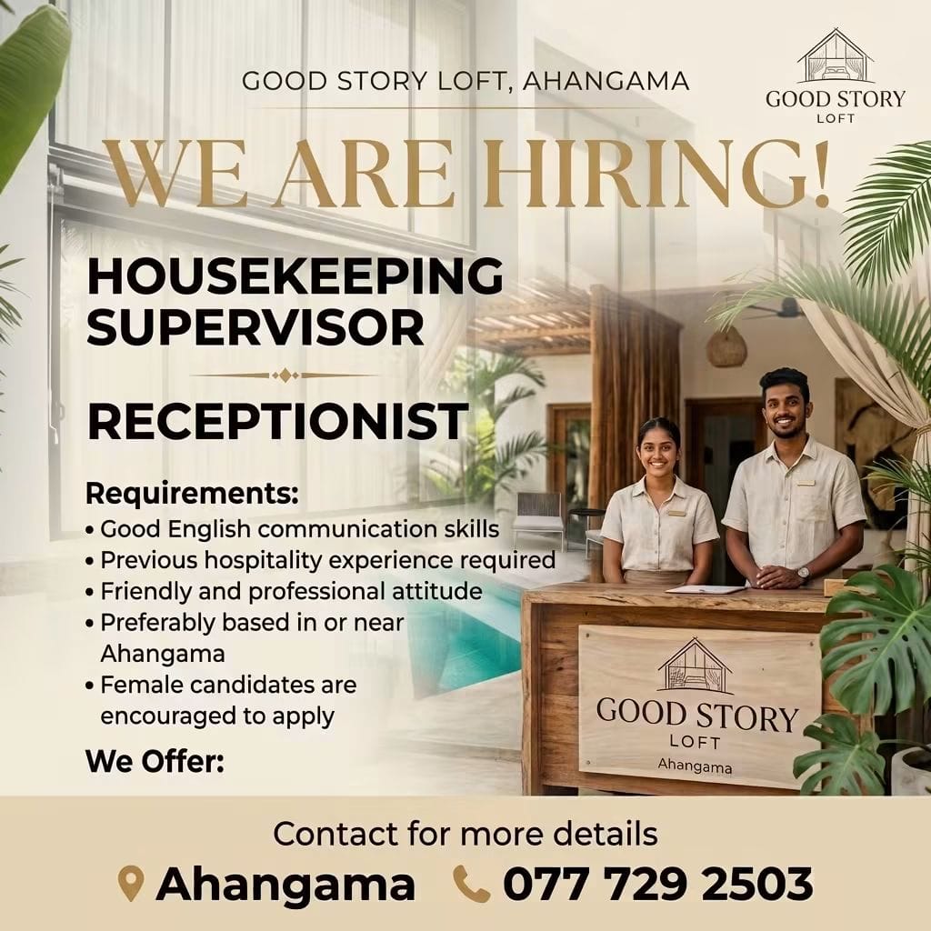 Receptionist at Good Story Loft  Banner