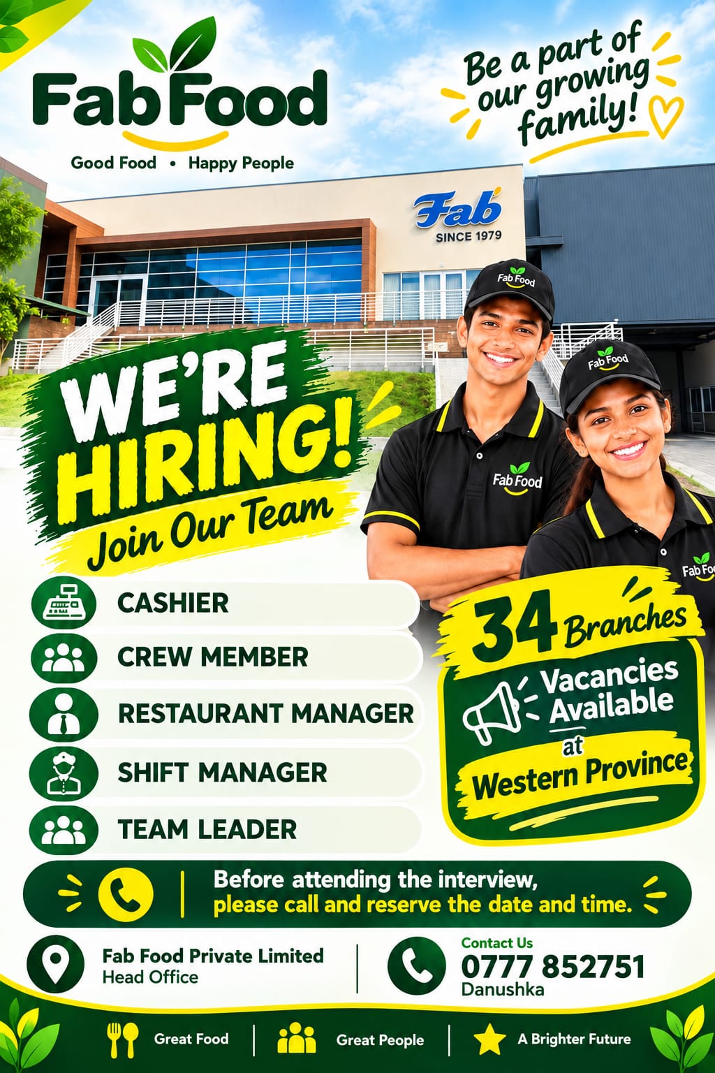 Restaurant Manager  at Fab Food  Banner
