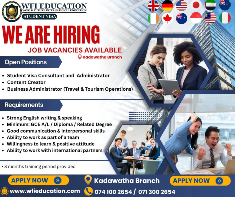 Student Visa Consultant and Administrator  at SKILLPOTS SRI LANKA Banner
