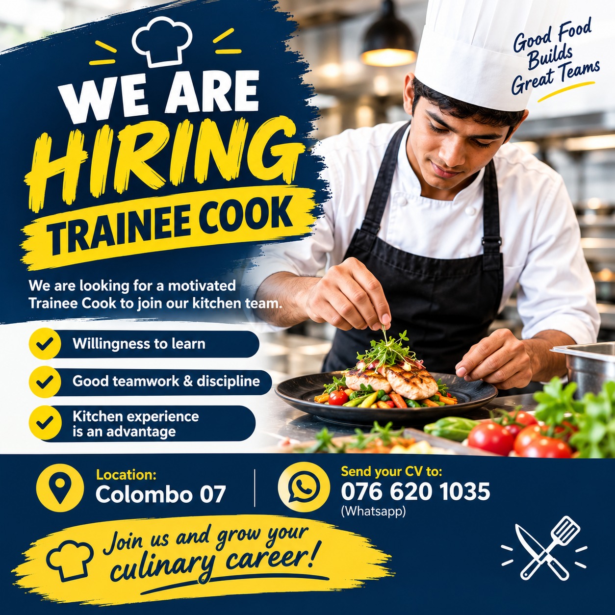 Trainee Cook at Raffles Colombo Banner