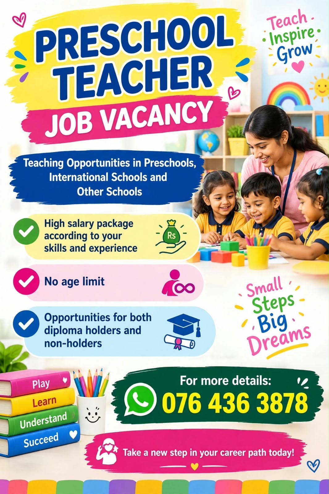 Preschool Teacher  at SKILLPOTS SRI LANKA Banner