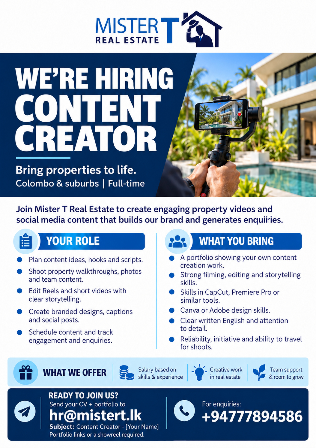 Content Creator at Mistert Real Estate Banner