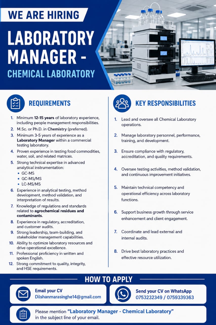 Laboratory Manager at Lead Auditor Banner