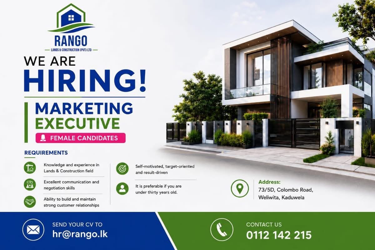 Marketing Executive  at Rango Lands & Constructions Pvt Ltd Banner