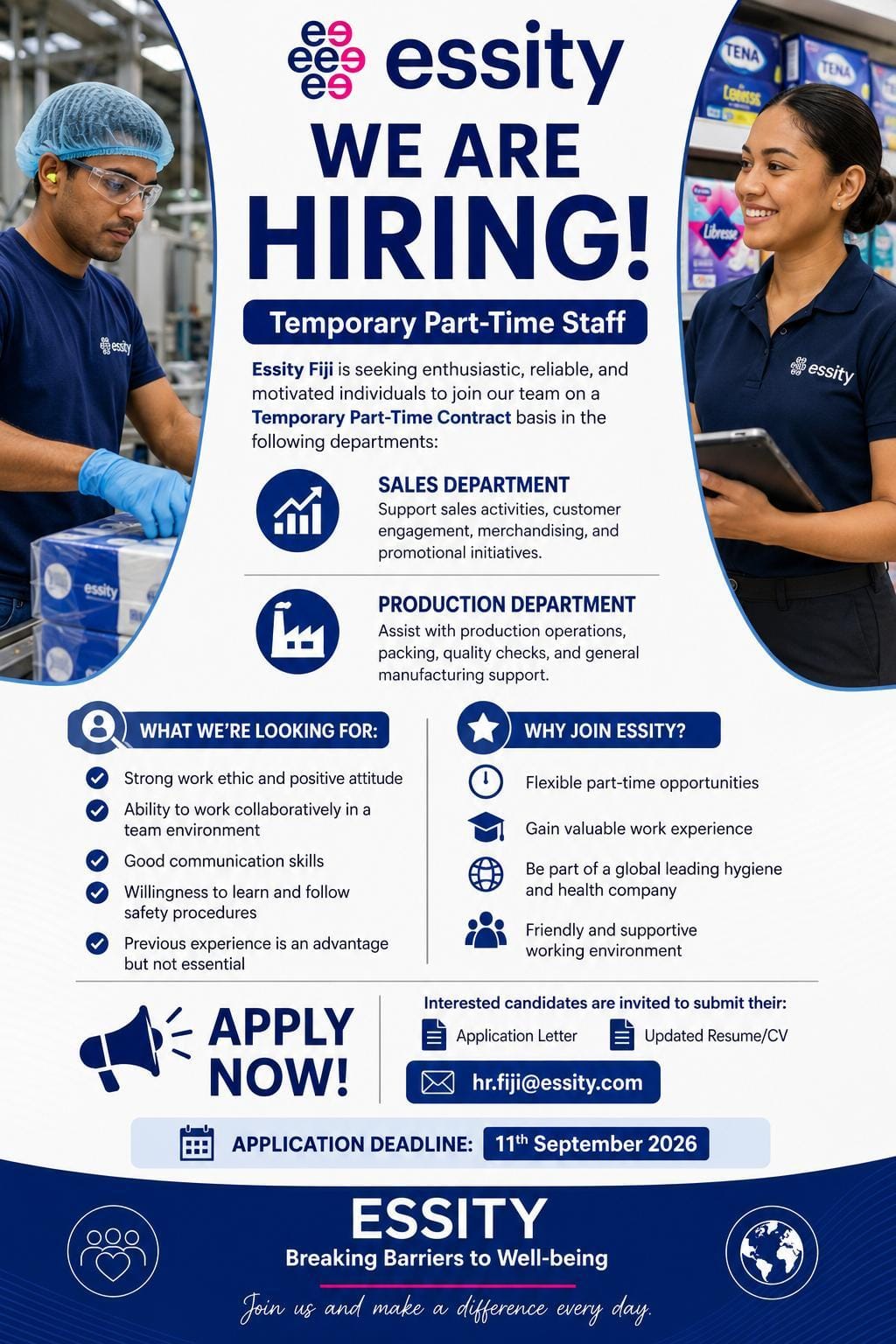 Production Department  at Pacific Islands Jobs Banner