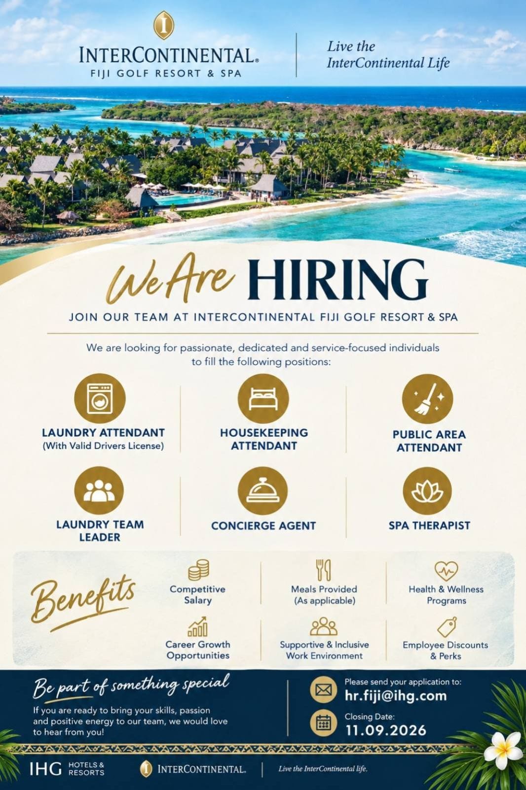 Housekeeping Attendant  at Pacific Islands Jobs Banner